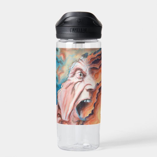 Panikwellen Ölmalerei Trinkflasche (Rückseite)