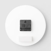 Panini Cafe' Ölgemälde von Chris Brandley Runde Wanduhr (Rückseite)