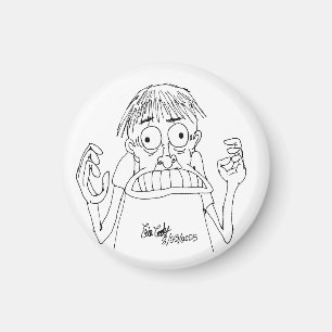 panischer Cartoon-Charakter Magnet