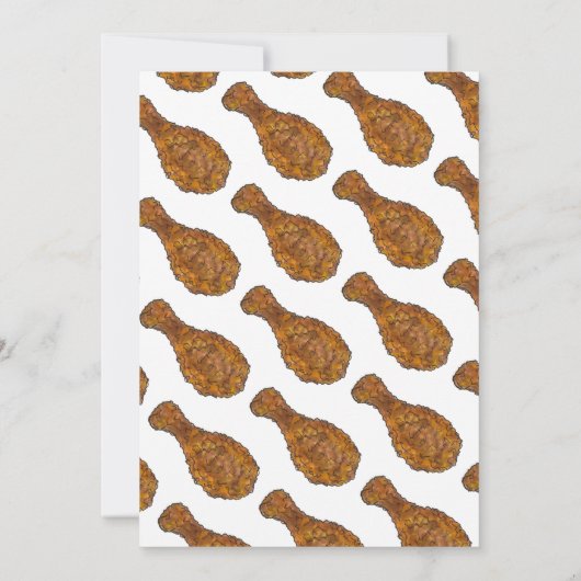 Pankinierter Hühnerleg Kekskochtopf Party Einladung (Rückseite)