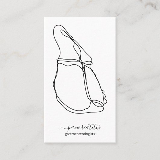 Pankreas Gastroenterologe Arzt Visitenkarte (Vorderseite)