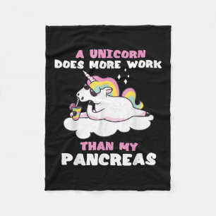 Pankreas Sonnenblumen Einhorn Typ 1 Diabetes Blut Fleecedecke