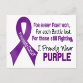 Pankreaskarzinom I Tragen Sie stolz Lila Postkarte (Vorderseite)