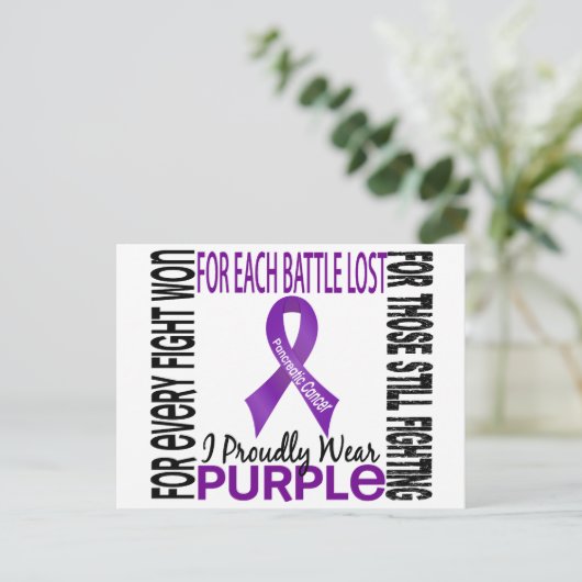 Pankreaskrebs I Tragen Sie stolz Lila 2 Postkarte (Stehend Vorderseite)
