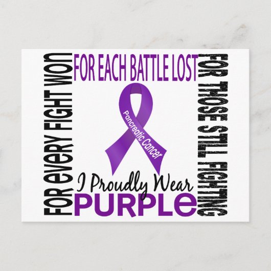 Pankreaskrebs I Tragen Sie stolz Lila 2 Postkarte (Vorderseite)
