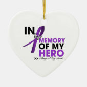 Pankreaskrebs-Tribut in Erinnerung an meinen Helde Keramik Ornament (Vorne)
