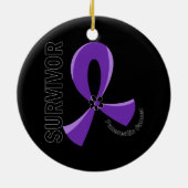 Pankreaskrebsüberlebung 12 keramikornament (Hinten)