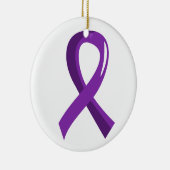 Pankreatischer Krebs-lila Band 3 Keramik Ornament (Rechts)