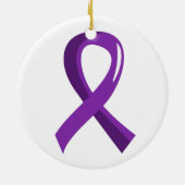 Pankreatischer Krebs-lila Band 3 Keramik Ornament (Hinten)