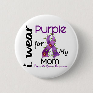 Pankreatischer Krebs trage ich Lila für meine Mama Button