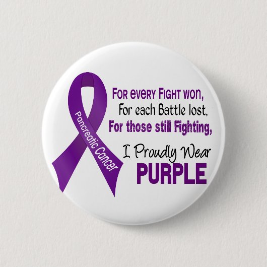 Pankreatischer Krebs trage ich stolz Lila Button (Vorderseite)