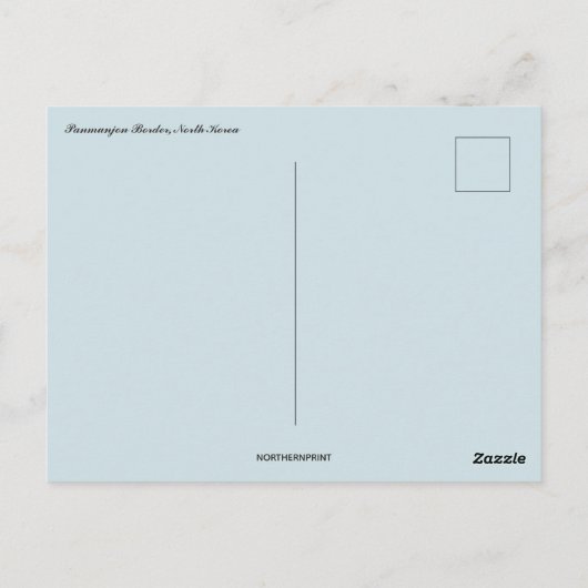 Panmunjon Border North Korea Postkarte (Rückseite)