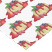 Panna Cotta Fresh Fruit Italian Food Dessert Tischdecke (Schrägansicht)