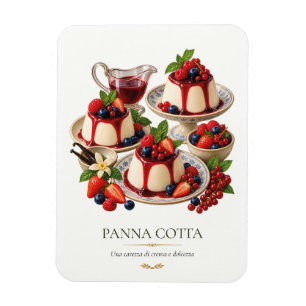 Panna Cotta – Vintage italienisches Dessert Magnet