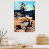 Panning for Gold 1893 Walter Withers Australian Poster (Küche)