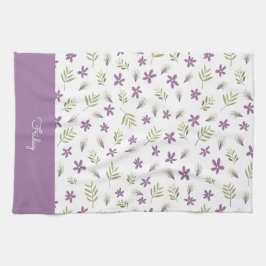 Paño de cocina Violetas y flores silvestres Geschirrtuch