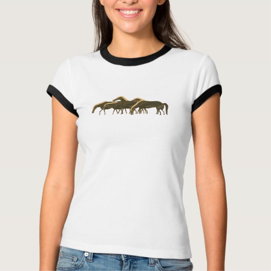 Panoply - Alte griechische Vasepferde weiden T-Shirt (Vorderseite)