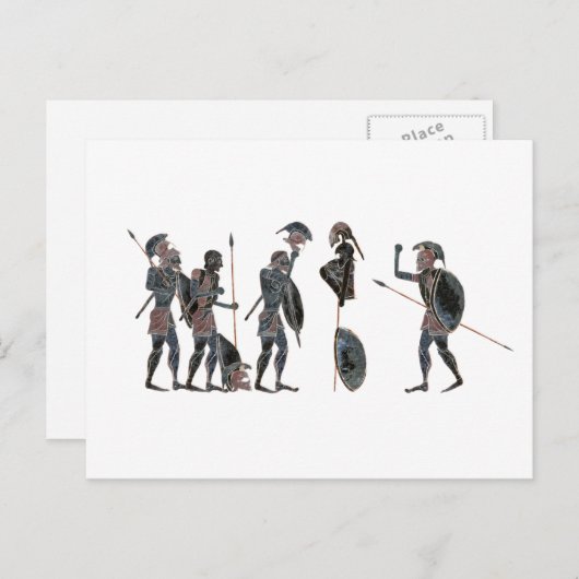 Panoply - Antike griechische Hoffliten feiern Postkarte (Vorne/Hinten)