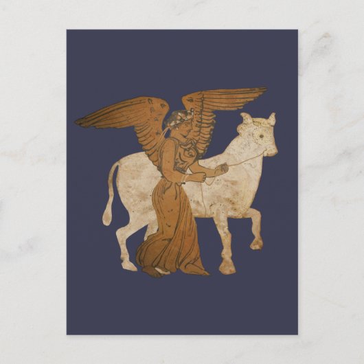 Panoply - Die griechische Göttin Nike mit einem St Postkarte (Vorderseite)