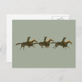 Panopy - Alte griechische Vase Kunstpferde & Reite Postkarte (Vorne/Hinten)