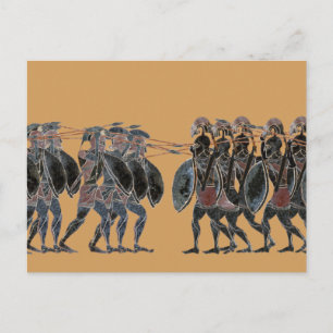 Panopy - Ancient Greece hoplite fight line Postkarte