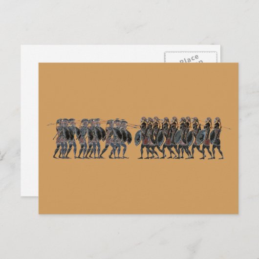 Panopy - antiker griechischer hofflitischer Kampf Postkarte (Vorne/Hinten)