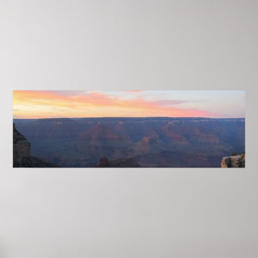 Panorama auf den Sonnenaufgang von Grand Canyon Poster (Vorne)