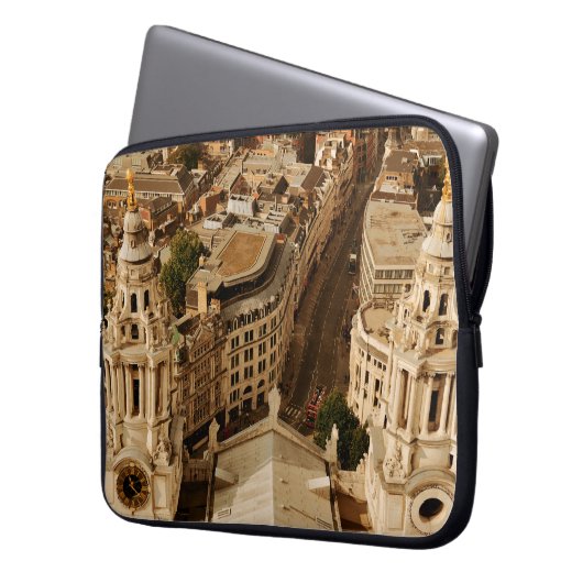 Panorama auf die Londoner Dachterrasse mit Stadtar Laptopschutzhülle (Vorderseite Links)