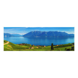 Panorama auf Lavaux Region, Waadt, Schweiz Fotodruck