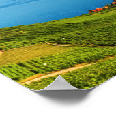 Panorama auf Lavaux Region, Waadt, Schweiz Poster (Ecke)