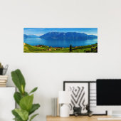 Panorama auf Lavaux Region, Waadt, Schweiz Poster (Heimbüro)