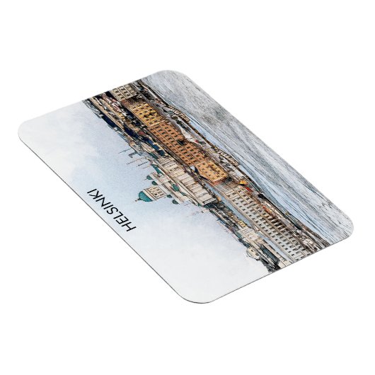Panorama-Aussicht auf Helsinki Magnet (Rechte Seite)