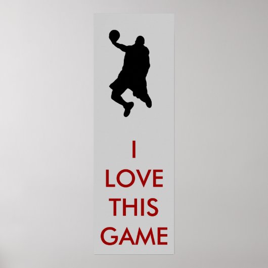 Panorama Basketball Player Silhouette Poster (Vorne)