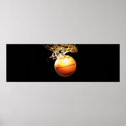 Panorama Basketball Print Poster (Vorne)