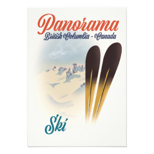 Panorama British Columbia Kanada Skiplakat Fotodruck