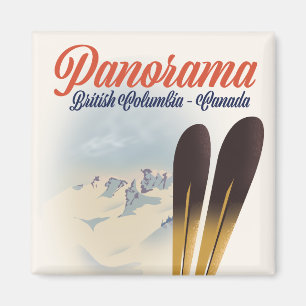 Panorama British Columbia Kanada Skiplakat Magnet