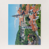 Panorama. Cesky Krumlov und das Schloss Puzzle (Vertikal)