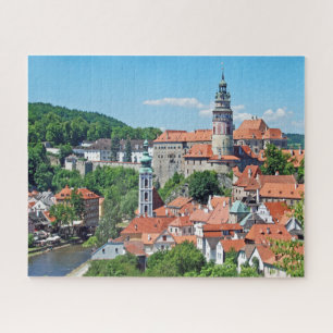 Panorama. Cesky Krumlov und das Schloss Puzzle