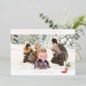 Panorama Chic H Foto - Weihnachts-Strumpf Folieneinladung (Stehend vorne)