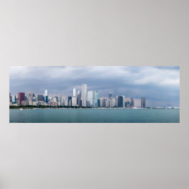 Panorama Chicago Skyline Pictures Poster