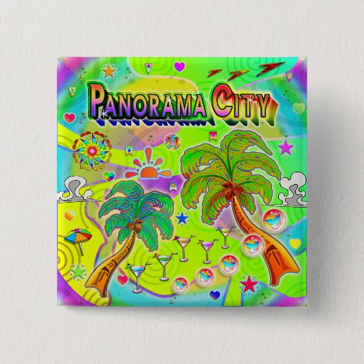 Panorama City Mind Focus Button (Vorderseite)