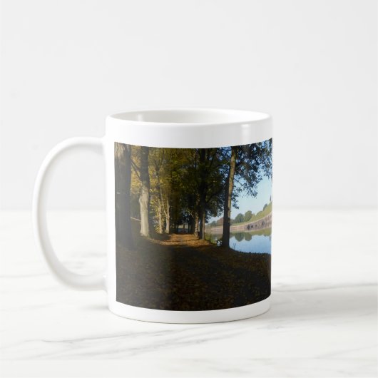 Panorama City Walls & Row Boats Tasse Kaffee (Links)