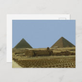 Panorama der ägyptischen Pyramiden Postkarte (Vorne/Hinten)