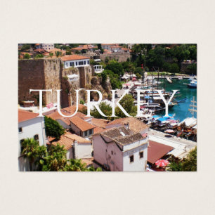 Panorama der alten Stadt Kaleici von Antalya Postc