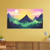 Panorama der Berglandschaft Leinwanddruck (Insitu (Wohnzimmer))