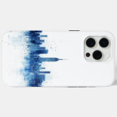Panorama der blauen Großstadtarchitektur Case-Mate iPhone Hülle (Rückseite (Horizontal))