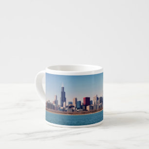 Panorama der Chicago-Skyline Espressotasse