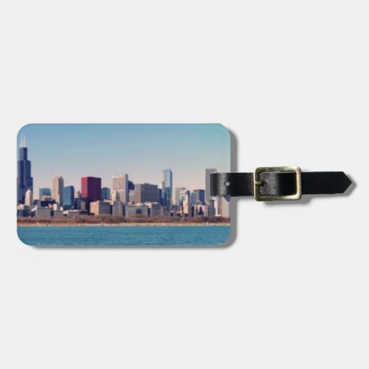 Panorama der Chicago-Skyline Gepäckanhänger (Vorderseite horizontal)