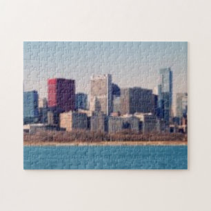 Panorama der Chicago-Skyline Puzzle