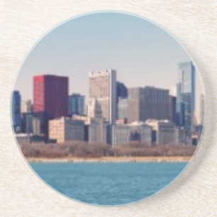 Panorama der Chicago-Skyline Sandstein Untersetzer